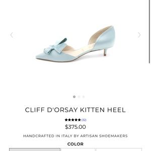 Something Bleu CLIFF D'ORSAY KITTEN HEEL